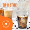 16 oz Clear Plastic Cups with Straw-Slot Lids [100 Sets] PET Crystal Clear Disposable Cups with Lids - Durable Cup. BPA Free + Crack Resistant, for Coffee, Juice, Shakes view 3