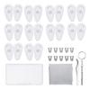 EXCEART Eyeglass Nose Pads Replacement Kit 10mm Silicone Steel Glasses Repair Tool Set view 1