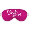 Bachelorette Bridal Party Supplies - Glam White Bride Squad Sleep Mask - Bachelorette Party Sleep Mask - Hot Pink w/White Piping Mask view 1