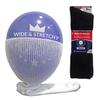 4 Pairs of Extra Wide Diabetic Socks, Mid/Over The Calf Medical Swollen Feet Socks (Black) view 1