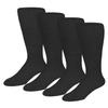 4 Pairs of Extra Wide Diabetic Socks, Mid/Over The Calf Medical Swollen Feet Socks (Black) view 2