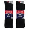 4 Pairs of Extra Wide Diabetic Socks, Mid/Over The Calf Medical Swollen Feet Socks (Black) view 4