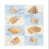 Boston International Paper Hand Towels for Beach Bathroom Decor Guest Towels Disposable or Paper Napkins Decorative Dinner Napkins Shells Blue Pak 32 view 1