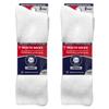 4 Pairs of Extra Wide Diabetic Socks, Mid/Over The Calf Medical Swollen Feet Socks (White) view 4