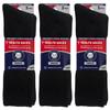 6 Pairs of Extra Wide Diabetic Socks, Mid/Over the Calf Medical Swollen Feet Socks (Black) view 4