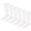 6 Pairs of Extra Wide Diabetic Socks, Mid/Over the Calf Medical Swollen Feet Socks (White) view 2