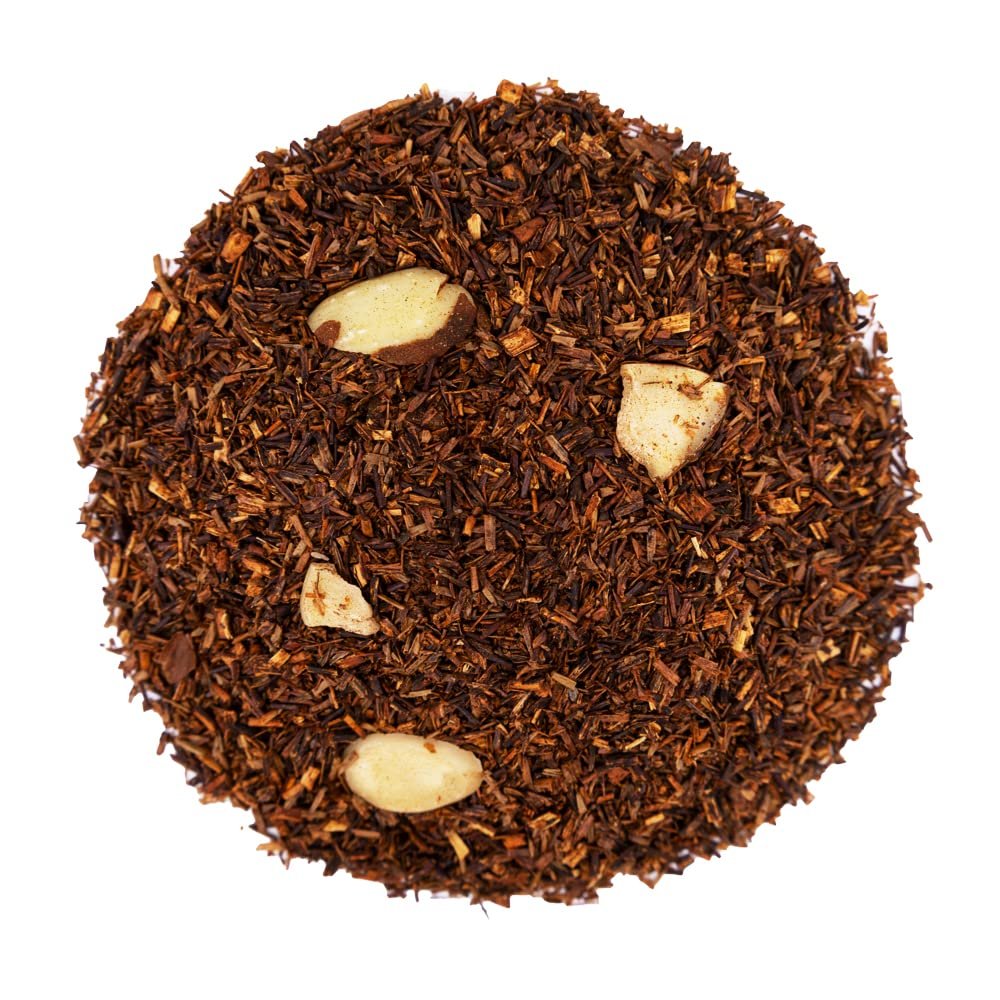 The Whistling Kettle's Marzipan Rooibos Tea - Flavorful Complex Caffeine Free Flavored Rooibos Tea with Almond and Papaya- 4oz (64 servings)