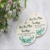Personalized Bridal Shower Tags with Greenery - Kiss The Miss Goodbye (Set of 15) (Cream) view 2