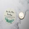 Personalized Bridal Shower Tags with Greenery - Kiss The Miss Goodbye (Set of 15) (Cream) view 4
