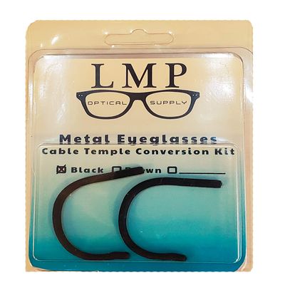 LMP Optical Cable Temple Retrofit Kit & Instructions Universal Fits Most Metal Frames 1.3mm (2 Pair, Brown)