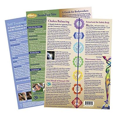 Ohm Therapeutics Tuning Fork Treatment Charts (3)  for Self-Care, Massage Therapy, Energy Practitioners, Chakra Balancing & Sound Therapy