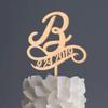Center Gifts Custom Wood Birthday Cake Topper with Initial,Best Cake Toppers for Party Cake Decorations, Cake Decorating Supplies Birthday Gifts for Women and Men view 1