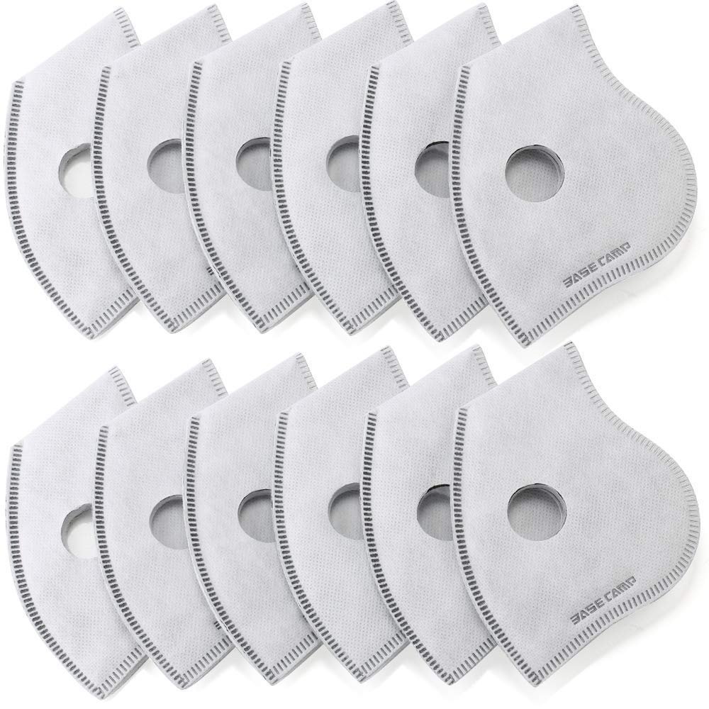 BASE CAMP Activated Carbon Replacement Filters Only for M PRO, M Plus or M Cross Mask,N Plus Mask (12filter)