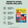 MLLER'S Omega 3 Capsules, Natural Fish Oil Omega3 for Kids with DHA and EPA, No Gluten, Lactose or Added Sugar & Easy to Chew, Strawberry Flavor, 36 Capsules view 2
