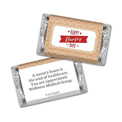 Candy Nurse Appreciation Gifts Personalized Miniatures Chocolate (75 Count) - Free Cold Packaging