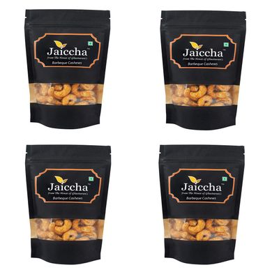 Jaiccha Ghasitaram Barbeque Cashews 800 GMS in Black Paper Pouch
