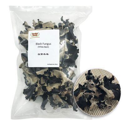 Zestful Foods Dried Black Fungus Wood Ear Mushrooms (White back Black Fungus) - 8 Oz, Non-GMO, Vegan, and Gluten-Free - Perfect for Soups, Stir-Fries, and More