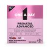 One A Day Prenatal Advanced- Prenatal Vitamins with Folic Acid, Choline, DHA & Iron, Pregnancy Vitamins for Women to Support Babys Development, 60+60 Ct (120 Total Set) (Packaging May Vary) view 1