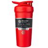BlenderBottle Strada Shaker Cup Insulated Stainless Steel Water Bottle with Wire Whisk, 24-Ounce, Red view 1
