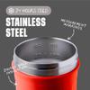 BlenderBottle Strada Shaker Cup Insulated Stainless Steel Water Bottle with Wire Whisk, 24-Ounce, Red view 3