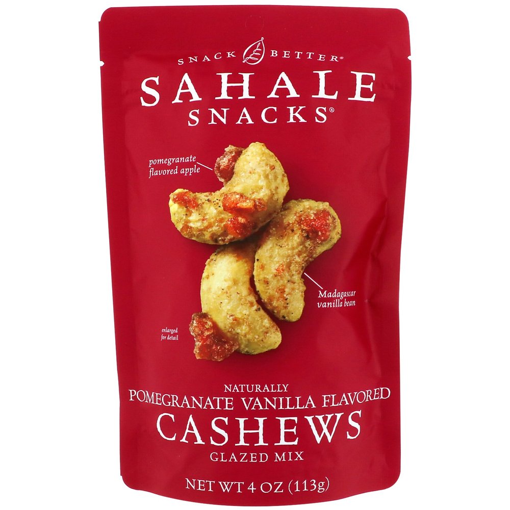 Glazed Mix, , Naturally Pomegranate Vanilla Flavored Cashews, 4 oz- pack of 3