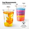 Disposable Measuring Cups For Resin 8 Oz - Clear Plastic Graduated Cup for Epoxy Resin Stain Mixing, Chemical and Cooking & Baking safe, Clear and Transparent (20-1 Cup Measures) view 2