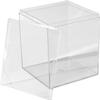 Hammont Clear Acrylic Box - Square Cube Home Storage Boxes - Bathroom Organizers | Kitchen | Office Containers - Display Box with Lid - Party Favor Gift Boxes | Measures 2.25"x2.25"x2.25" | 6 Pack view 3