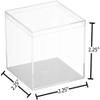 Hammont Clear Acrylic Box - Square Cube Home Storage Boxes - Bathroom Organizers | Kitchen | Office Containers - Display Box with Lid - Party Favor Gift Boxes | Measures 2.25"x2.25"x2.25" | 6 Pack view 4