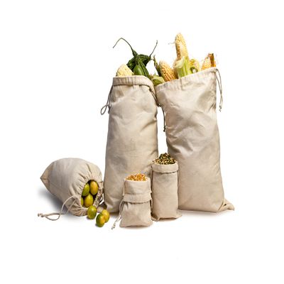 ecomuslinbags 3x4 inches Natural Cotton Double Drawstring Reusable Produce Muslin Bags Multipurpose Drawstring Storage Pouch for Everyday Use (Pack Of 25)