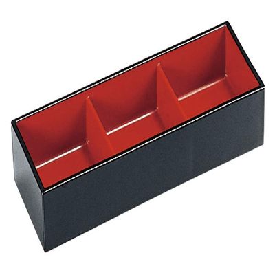 (A) Fabric 3-Piece Delicacy Box Black Uchi Akira [7.5 x 2.7 x 1.4 inches (19.1 x 6.8 x 3.5 cm) [Buckwheat Supplies] | Buckwheat Store, Japanese Food, Commercial Use