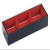 (A) Fabric 3-Piece Delicacy Box Black Uchi Akira [7.5 x 2.7 x 1.4 inches (19.1 x 6.8 x 3.5 cm) [Buckwheat Supplies] | Buckwheat Store, Japanese Food, Commercial Use view 1
