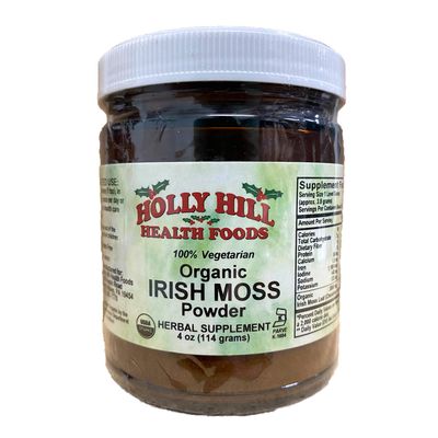 Holly Hill Health Foods Organic Irish Moss Powder, 4 Ounces
