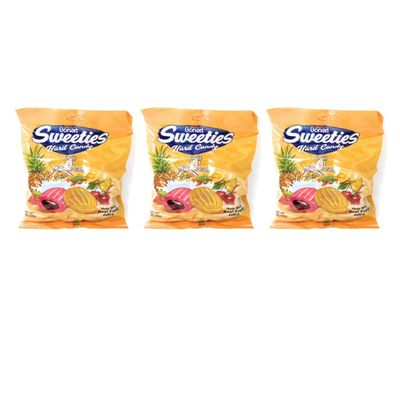Bonart Sweeties Hard Candy Fruit and Milk Cream Flavor (3 Pack, Total of 21oz)