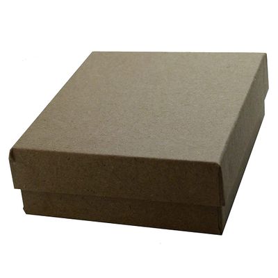 25 Qty - Natural-Kraft Cotton Filled Gift Boxes - Size 3 1/2" x 3 1/2" x 7/8" - USA Made - Holidays/Birthdays/Sales/ Storage/Display/Travel - N'icePackaging