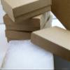 25 Qty - Natural-Kraft Cotton Filled Gift Boxes - Size 3 1/2" x 3 1/2" x 7/8" - USA Made - Holidays/Birthdays/Sales/ Storage/Display/Travel - N'icePackaging view 4