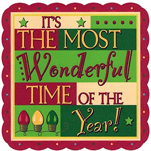 1/4 Sheet ~ Most Wonderful Time Christmas ~ Edible Cake/Cupcake Topper!!!