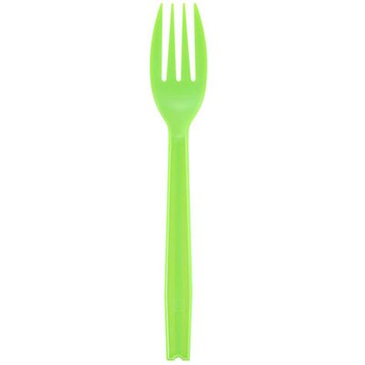 Nagao 200840 Disposable Fork, 6.3 inches (16 cm), Green, Individually Packaged, Set of 100