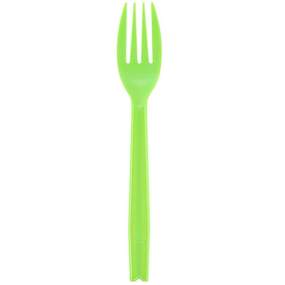 Nagao 200840 Disposable Fork, 6.3 inches (16 cm), Green, Individually Packaged, Set of 100