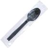 Nagao 200818 Disposable Spoons, 6.3 inches (16 cm), Black, Individually Packaged, Set of 100 view 2