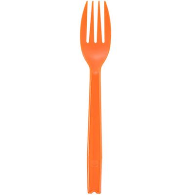Nagao 200841 Disposable Fork, 6.3 inches (16 cm), Orange, Individually Packaged, Set of 100