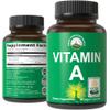 Certified Organic Vitamin A 5000 IU Supplement Capsules High Potency Vitamins. for Adults, Men, Women, Kids. Made with Carrot Juice. Great for Immune, Skin, Eye Support. Non GMO, Vegan Pills view 1