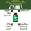 Certified Organic Vitamin A 5000 IU Supplement Capsules High Potency Vitamins. for Adults, Men, Women, Kids. Made with Carrot Juice. Great for Immune, Skin, Eye Support. Non GMO, Vegan Pills view 2