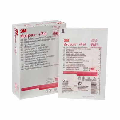 3M Medipore Sterile Composite Dressing Rectangle 3-1/2 X 4 Inch 3566 50 / Box