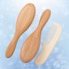 EXCEART 3pcs Shower Brush Soft Wool Hair Comb for Newborns Gentle Scalp Cleaning Tool for Boys Girls Safe Massage Function for Comfortable Bathing Experience view 3
