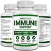 Immune Support Supplement, 10 in 1 Immunity Booster Blend of Elderberry, Vitamin C, Zinc, Echinacea, Turmeric, Probiotics & Antioxidants for Immune Defense, Respiratory & Digestive Health, 60 Pills view 1