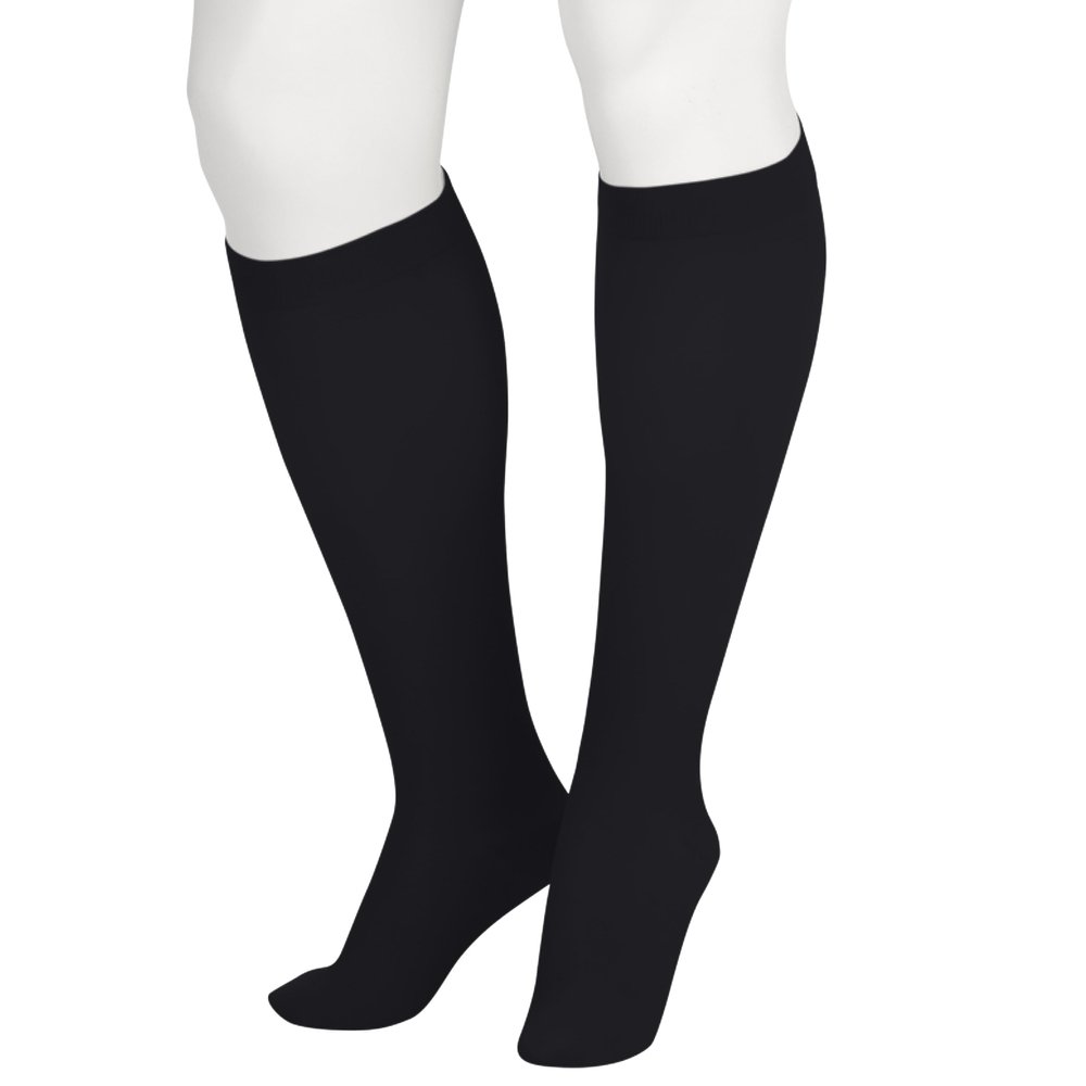 Juzo Soft 2001 Knee-High 20-30 mmHg Closed Toe Compression Stocking for Men & Women, Regular, 3 (III), Black
