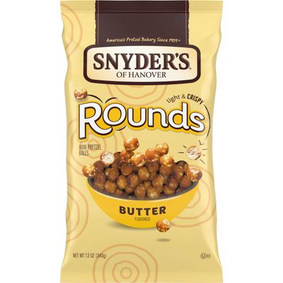 Snyder's of Hanover Pretzels, Rounds, Butter, 12 Oz