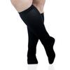 VIM & VIGR 30-40 mmHg Compression Socks for Women & Men (Black Solid Moisture Wick Nylon, Large/X-Large (3)) view 2