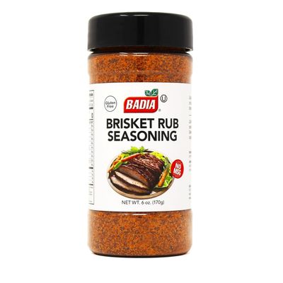 Badia Brisket Rub Seasoning, 6 oz  Savory Blend for Tender, Flavorful Brisket, Meats & Grilled Dishes