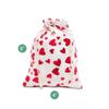 12-Pack 4x6 Reusable Cotton Canvas Muslin Gift Bags w. Drawstrings (Red Hearts, Small) - for Presents, Party Favors, Retail, Samples by TheDisplayGuys view 2